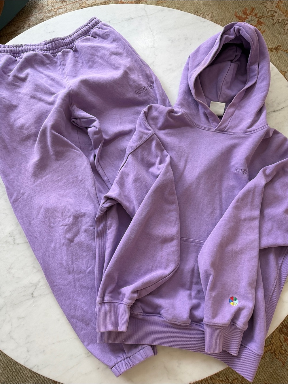 NICCE brand Lavender Hoodie & Jogger Set - men’s small, oversized fit